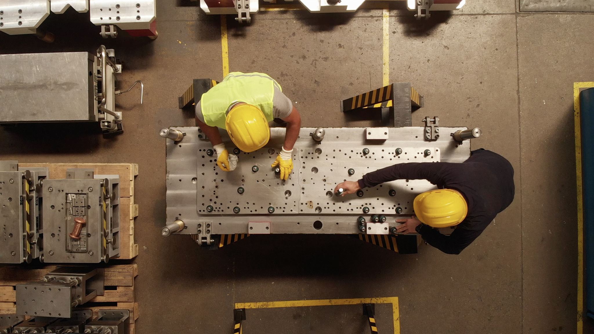 Demonstration of factory equipment maintenance procedures
